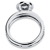 14K White Gold Split Shank Halo Round Diamond Engagement Ring 0.75ctw thumb 3