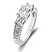 14K White Gold Princess Cut Engagement Ring thumb 1