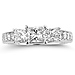 14K White Gold Princess Cut Engagement Ring thumb 2
