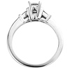 Modern 14K White Gold Asscher Cut Diamond Engagement Ring 0.50 ctw thumb 3