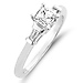 Modern 14K White Gold Asscher Cut Diamond Engagement Ring 0.50 ctw thumb 1