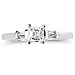 Modern 14K White Gold Asscher Cut Diamond Engagement Ring 0.50 ctw thumb 2