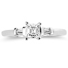 Modern 14K White Gold Asscher Cut Diamond Engagement Ring 0.50 ctw thumb 2
