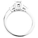 Three Stone Baguette & Princess Cut Diamond Engagement Ring thumb 3
