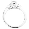 Three Stone Baguette & Princess Cut Diamond Engagement Ring thumb 3