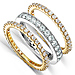 14KYW Gold 2.00 CTW Round Diamond 3 Piece Eternity Band Set thumb 1