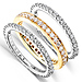 14KWY Gold 1.50 CTW Round Diamond 3 Piece Eternity Wedding Band Set thumb 1