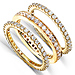 14K Yellow Gold 1.50 CTW Round Diamond 3 Piece Eternity Ring Set thumb 1