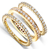 14K Yellow Gold 1.50 CTW Round Diamond 3 Piece Eternity Ring Set thumb 1