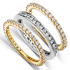 14KYW Gold 1.5ctw Channel Round Diamond Eternity 3-Wedding Band Set thumb 1