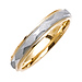 4mm Two Tone 14K Wedding Ring thumb 1