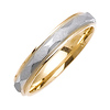 4mm Two Tone 14K Wedding Ring thumb 1