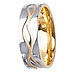 Wave Design 14K Two Tone Wedding Band thumb 2