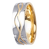 Wave Design 14K Two Tone Wedding Band thumb 2