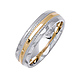 Two Tone 14K Designer Wedding Band thumb 1