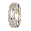 Two Tone 14K Designer Wedding Band thumb 2