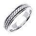 5.5mm Woven 14K White Gold Wedding Ring thumb 1