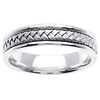 5.5mm Woven 14K White Gold Wedding Ring thumb 0