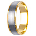 6mm 14K Two Tone Gold Wedding Band thumb 2