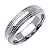 Designer Edge Milgrain 14K White Gold Band thumb 1