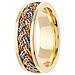 7mm 14K Tri-Color Gold Rope Woven Wedding Band thumb 2