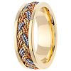 7mm 14K Tri-Color Gold Rope Woven Wedding Band thumb 2