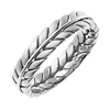 6mm Wheat Braid 14K White Gold Ring thumb 1