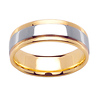 14k 7mm Two Tone Step Band thumb 0