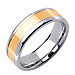 6.5mm 14k Two Tone Gold Wedding Ring thumb 1