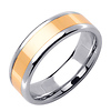 6.5mm 14k Two Tone Gold Wedding Ring thumb 1