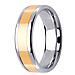6.5mm 14k Two Tone Gold Wedding Ring thumb 2