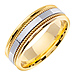 7mm 14k Two Tone Designer Handmade Band thumb 1