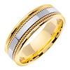 7mm 14k Two Tone Designer Handmade Band thumb 1