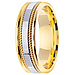 7mm 14k Two Tone Designer Handmade Band thumb 2