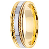 7mm 14k Two Tone Designer Handmade Band thumb 2