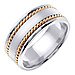 8mm 14k Two Tone Handmade Band thumb 1