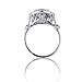 Vintage-Style Halo Round Cut CZ Engagement Ring in Sterling Silver 3.0ctw thumb 1