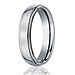 Titanium 5mm Comfort-Fit Stepped Edge Design Ring thumb 2