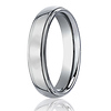 Titanium 5mm Comfort-Fit Stepped Edge Design Ring thumb 2