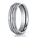 Titanium 6mm Comfort-Fit Satin-Finished Center Concaved Cut Design Ring thumb 2