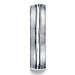 Titanium 6mm Comfort-Fit Satin-Finished Center Concaved Cut Design Ring thumb 1