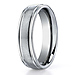 Titanium 6mm Comfort-Fit Satin-Finished Round Edge Design Ring thumb 2