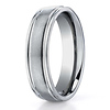 Titanium 6mm Comfort-Fit Satin-Finished Round Edge Design Ring thumb 2