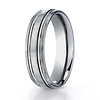 Titanium 6mm Comfort-Fit Satin-Finished Design Ring thumb 2