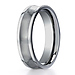 Titanium 6mm Comfort-Fit Satin-Finished Concave Design Ring thumb 2