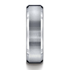 Titanium 7mm Comfort-Fit Satin-Finished Beveled Edge Design Ring thumb 1