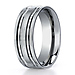 Titanium 8mm Comfort-Fit Satin-Finished Concaved Cuts Design Ring thumb 2