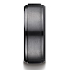 9mm Stair-Step Edge Comfort-Fit Satin Black Titanium Ring thumb 1