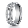 Titanium 8mm Comfort-Fit Satin-Finished Round Edge Design Ring thumb 2