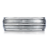 Titanium 8mm Comfort-Fit Satin-Finished Round Edge Design Ring thumb 0